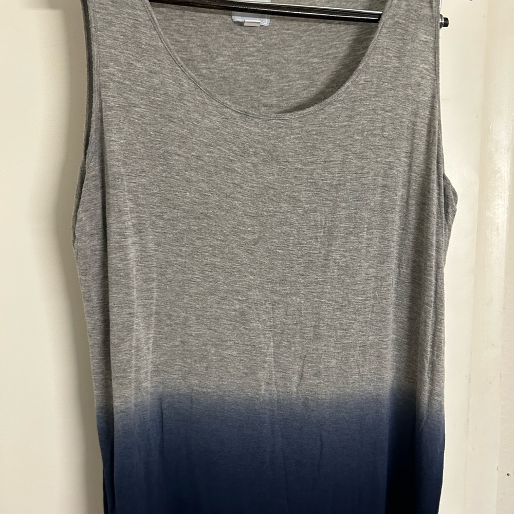 Sunday Gray and Blue Ombre Tank Top
